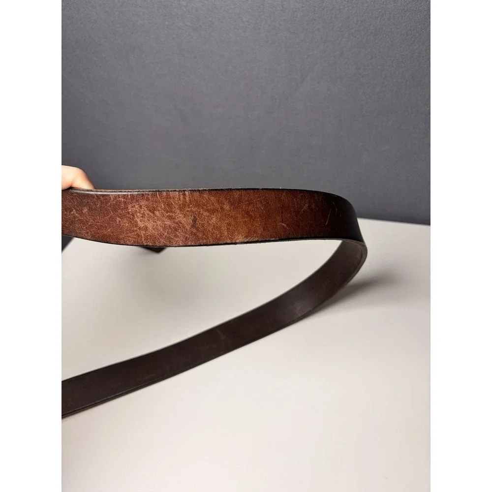 Amish Handmade Brown Leather Belt Men's Size 40